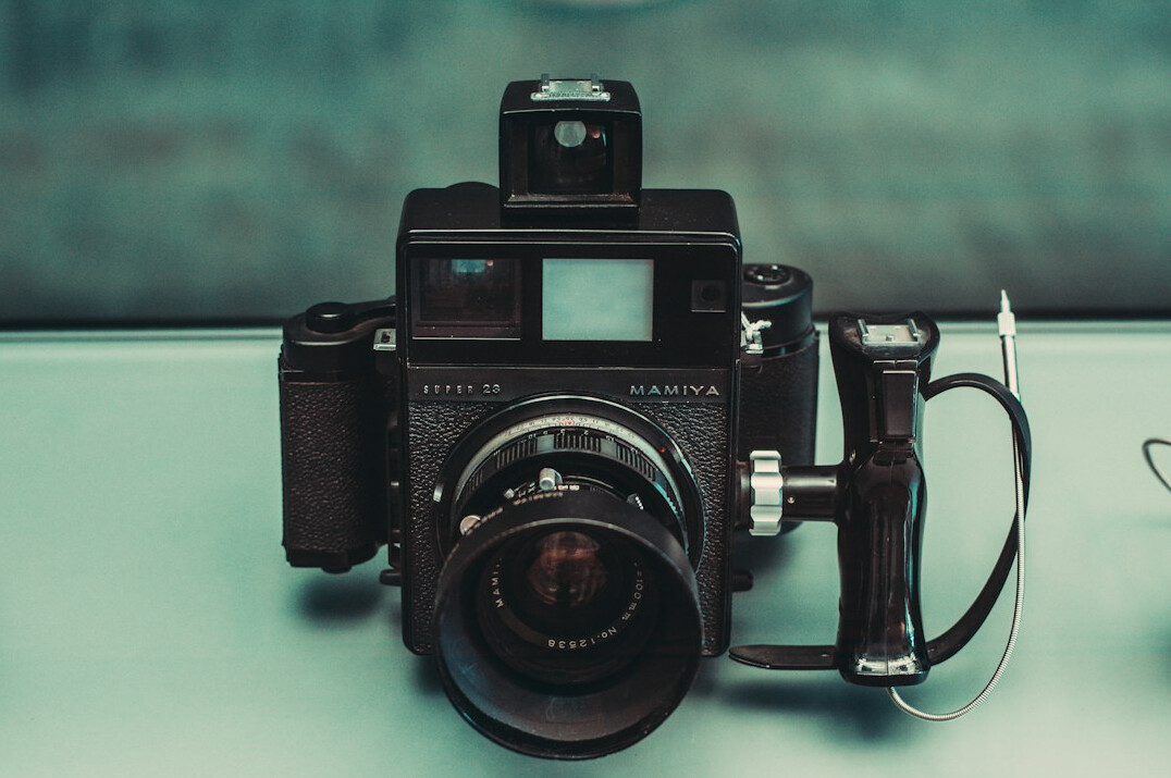 Professional film camera on a set